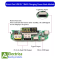 LED Dual USB 5V 2.4A Micro/Type-C USB Mobile Power Bank 18650 Charging Module Lithium Battery Charger Protection Circuit βoard by Electrica. 