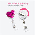 Diamond-encrusted Back Clip Accessory Competitor Links For Reference: Love-themed Badge Holder Diamond-encrusted Badge Clip Easy-to-pull Buckle For Badge Holder Rotating Back Clip For Badge Holder. 