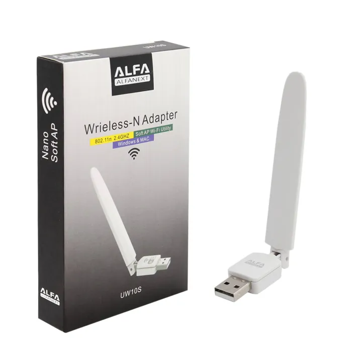 Alfa%20Wifi%202.4ghz%20Wireless-n%20Usb%20Adapter%20+%20Antenna%20-%20Image%202