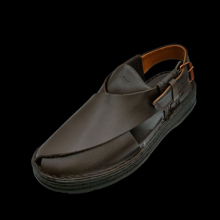 Punto%20Zero%20Brown%20Leather%20Peshawari%20Chappal%20-%20Image%204
