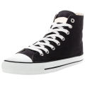 Jet Black Just White Hi-Top Canvas-Sneaker White Cap Custom Hand Made Lace Up Vulcanized Sneaker shoes. 