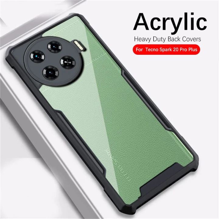 For Tecno Spark 20 Pro Plus Acrylic Blade Phone Case for Tecna spark 20Pro+ 6.78 inch Clear Scratch Resistant Full Cover Phone Back