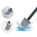 Silicone Toilet Brush Head Toilet Brush Leak-Proof Base Convenient Sanitary Brush Head Storage Cover Toilet Cleaning Brush. 