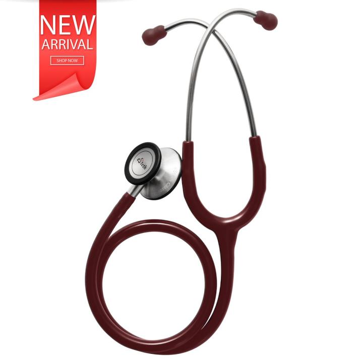 eSteth Classic Stethoscope - Sensitive Chest Piece For Monitoring Amplified Heart & Lung Sounds - Lightweight Design, Flexible Stethoscope Tubing - Extra Ear Tips & Non-Chill Ring - 32" Long, Black  eSteth Classic Stethoscope - Sensitive Chest Piece For M