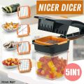 New Genius Nicer Dicer Quick Multi-Functional 5 in 1 Food Fruit Vegetable Slicer Cutter Speedy Chopper. 