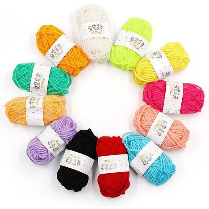 12Pcs%20Acrylic%20Yarn%20Knitting%20Wool%20Crochet%20Yarn,%20Ideal%20for%20Beginners,%20Kids%20Crafts,%20Small%20Projects%20-%20Image%202