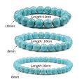 Classic 6/8/10mm Natural Stone Beads Bracelet Blue Beaded Strand Bracelets Charm Women Yoga Paryer Jewelry Homme Pulseras. 