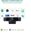 Aukey PC-Lm1E 1080P Webcam w/Dual Noise Reduction Stereo Microphones - Black ( WithOut Box). 