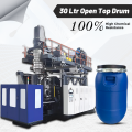 Open Top Plastic Drum | 30 Liter | Milky White Food-Grade & Blue Chemical-Resistant Container | HDPE Liquid Storage Tank with Secure Lid & Clamping Ring | Water, Oil & Industrial Use. 
