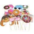 Donut Props - 10 Inch Height - Paper - Donut Themed Party - Multicolors - Unisex - Pack Of 12. 