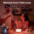 Smart Table Lamp for Living Room, WiFi Bluetooth Portable Light, Rechargeable RGBWW Led Dimmable Bedside Lamp, App Control Compatible with Alexa and Google Assistant Night Light for Bedroom. 