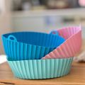 Air Fryer Tray, Silicone Fryer Tray, Baking Tray, Reusable Pot Easy Clean Round/ Grill Plate, Mat Air Fryer Accessories, Fryer Silicone Pot Basket Liner, Non-Stick Air Fryer Baking Tray, Oven Baking Tray. 