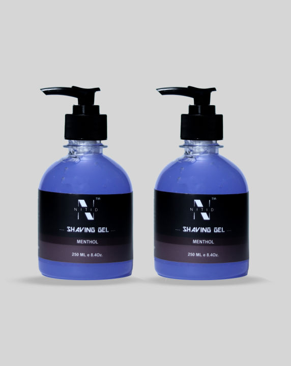 PACK OF 2 NITID MEN,S SHAVING GEL (MENTHOL (250ml)