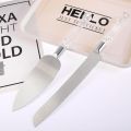 Stainless Steel Cake Knife, Server Set and Pizza Cutter with Acrylic Handle. 