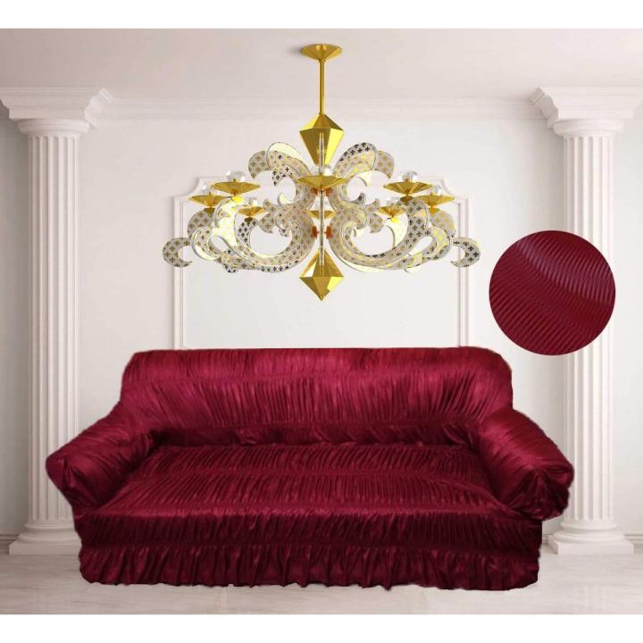 Elastic Sofa Cover for 5 Seater 6 Seater and 7 Seater Sofa, Stretchable sofa cover, Jersey Fabric  - Multicolor-free size