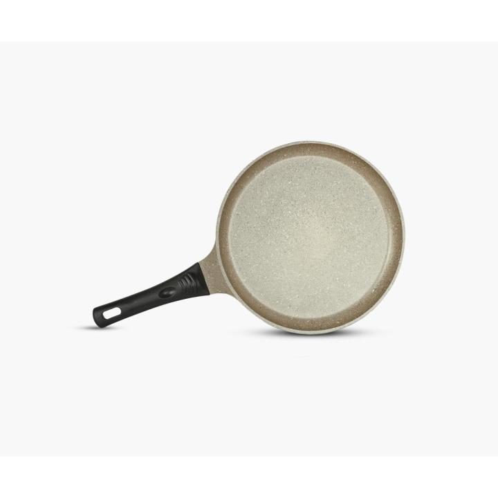 KLASSIC Die-Cast pizza pan / Paratha Pan Fix Bakelite Handle 30Cm Marble Coated [Heavy Gauge]