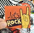10 Pcs/Pack Rock and Roll Retro Music Band Graffiti Waterproof Stickers for Laptop,Luggage Bag,PC,TV,Skateboard,Mobile. 