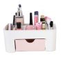 Cosmetics storage box, table organizer, vanity box with makeup, and dressing table stand. 
