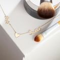 Personalized Custom Double Name Necklace Couple Necklace, Nameplate Custom Jewelry Gift For women. 