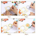 SF 20pcs Montessori Toys Wooden Kids Drawing Toys DIY Painting Template Stencils Coloring Puzzle Learning Educational Toys for Children Gift. 