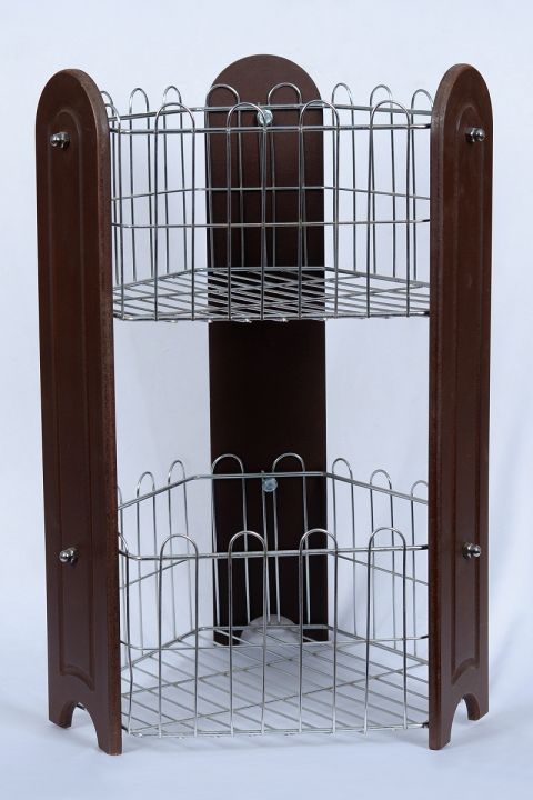 Chrome Plated 2 tiered Vegetable Storage Rack / Sabzi Rack / Kitchen Storage Rack
