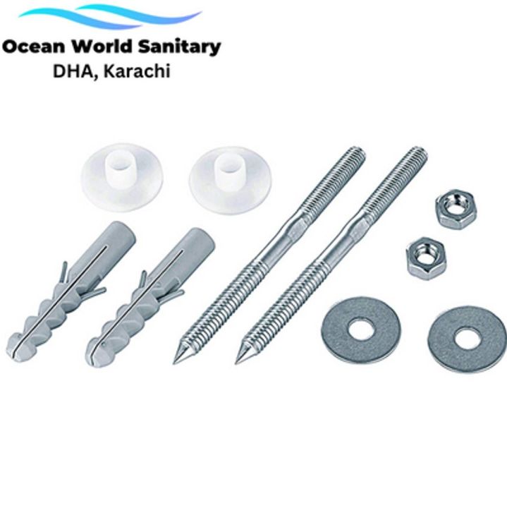 Bolt kit for wall hang commode/toilet bolt kit, fixing screws set and commode bolt kit Toilet Tank To Bowl Bolt Kits Cistern Bolts Kit, Toilet Pan Fixing Fitting with Double Gaskets. fixing screws set and commode bolt kit