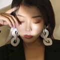 Fashion Statement Earrings Colorful Acrylic Hollow out Sweet Drop Earrings Long Dangle Retro Stud Earrings. 