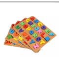 Wooden Alphabet-Puzzles – ABC Letters Sorting Board Blocks Montessori Educational Early Learning Toy Gift for Preschool. 