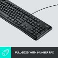L-ogi-tech K120 Ergonomic Design Typing Keyboard Very Smooth Keys For fast typing for Home And Office Use.(Refurbished). 