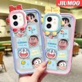 JIUMOO Case For Xiaomi MI Redmi 10 Prime Case Cartoon Anime Doraemon Pattern Colorful Little Monster Shape Camera Lens Casing Soft Shockproof Simple Silicone Transparent Protective Cover. 