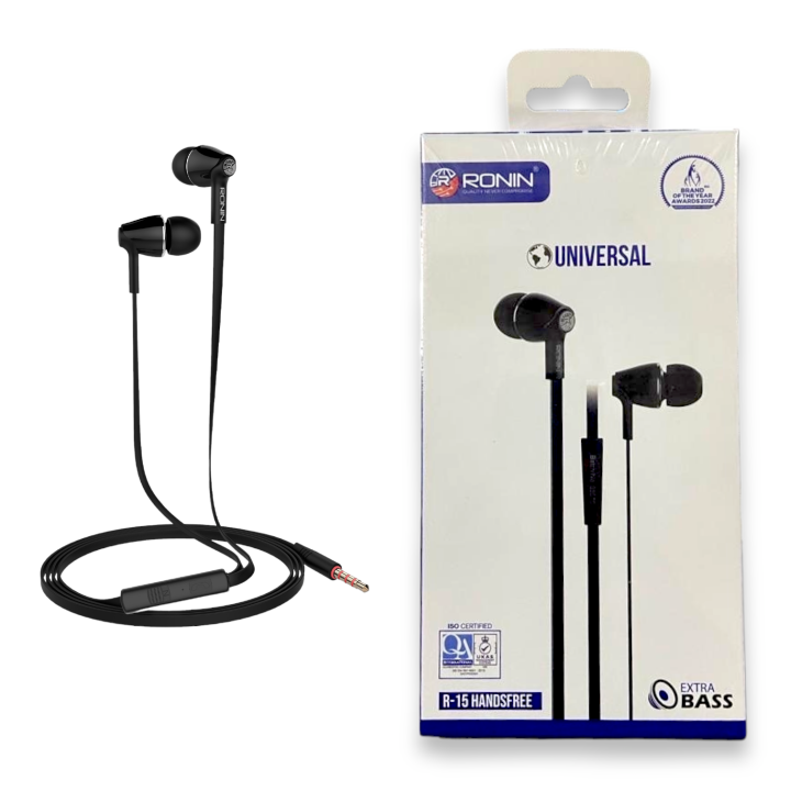 Ronin R-15 Genuine Bass Handfree Best For Music, Calling & Gaming - Original Ronin R15 Handsfree Ergonomic & Unique Design