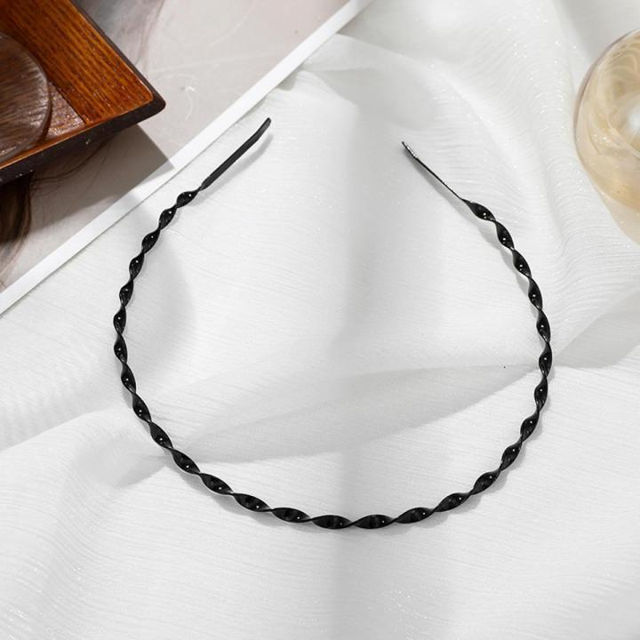 Korean Version of Non-slip Wave Hair Band Invisible Movement Tide Simple Back Hair Card Female Headdress Wash Headband