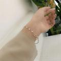 Korean Pearl Bracelet with Charm Crystal Bow For Girls Pearl Link Chain Bow Knot Bracelet Jewelry for Women. 
