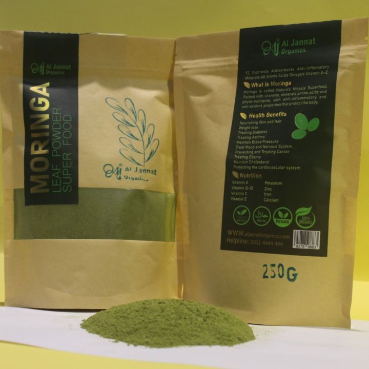 Organic%20Moringa%20Oleifera%20(Suhanjna)%20Pure%20Leaf%20Powder%20250g%20Super%20Food%20-%20Image%202