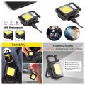 Multifunction Mini COB Rechargeable LED Keychain Light/ Flashlight. 