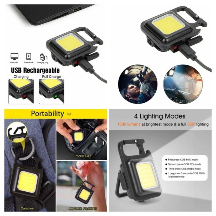 Multifunction%20Mini%20COB%20Rechargeable%20LED%20Keychain%20Light/%20Flashlight%20-%20Image%202