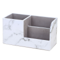 Leather Desk Organizer,Office Supplies Holder Desktop Stationery Storage Box for Business Card, Pen, Pencil,Remote 20 X 9 X 11cm C. 