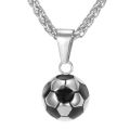 Sports Product Football Necklace With Steel Chain Necklace Football Boy's Necklace For Men. 