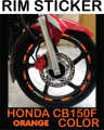 Rim Sticker For Honda CB150F (ORANGE). 