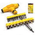 24 in 1 Professional Tools - T Shape Screwdriver Set JL-1080 Batch Head Ratchet Pawl Socket Spanner Hand Tools | 24pcs Multifunction repair opening tool kit. 