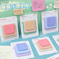 Stacked series of sticky notes style student notes message sticky note paper. 