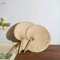 Woven Bamboo Hand Holding Fan Bamboo Fans Summer Cooling Supplies Handheld Fan Woven Hand Fan for Bedroom Wedding Party Favors. 
