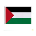Small Palestine Flag 14x21cm Portable Hand Waving Palestinian Banner Polyester Fade-Resistance Plastic Flagpole for Events Moonlight. 