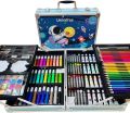 Space Colouring Kit - 145pcs Astronaut  Art Set with Aluminum Case for Kids. 
