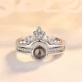 100 Languages I Love You Love Ring With Heart Shaped Velvet Box. 