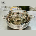 Hot Pot 3-Piece Set  | Rex Premium Quality Stainless Steel Hot Pot 3-Piece Set with Side Lock - Double Body, 2L, 3L, 5L Capacity, Hot/Cold Food Warmer, Export Quality. 