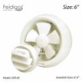 FEIDIAO Ventilating Exhaust Fan 6 inch (Automatic Gravity Shutter) - Imported. 