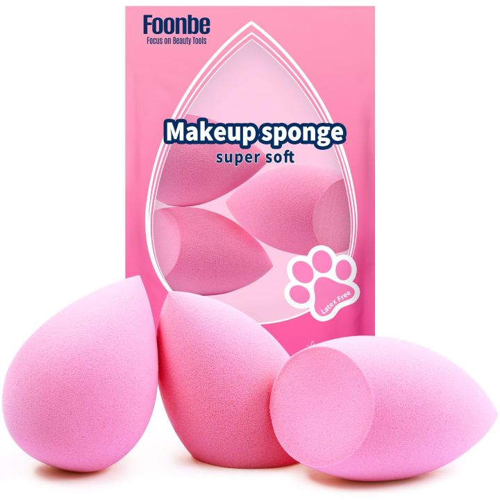 Pack Of 3 - Makeup Sponge Puff Beauty Blender Multi Colors Makeup beauty blenders for all kinds of cosmetics, foundation, BB cream, powder, concealer, isolation, liquid, etc. Blending sponge that aids in applying a flawless base