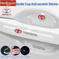 Hardingsun [Toyota] 12Pcs Universal Car Door Protector Sticker, Handle Anti-Scratch Durable Sticker, Silicone Protective Film For RUSH/WIGO/INNOVA/Calya/Dyna/Yaris/Sienta/Fortuner. 