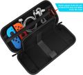 Daydayup Switch Carrying Case Compatible with Nintendo Switch/Switch OLED, with 20 Games Cartridges Protective Hard Shell Travel Carrying Case Pouch for Console & Accessories, Black. 
